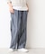 【洗える・ウエストゴム】ストライプリラックスパンツ