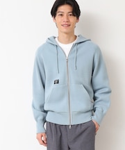 【洗える】フーデッドジップパーカ