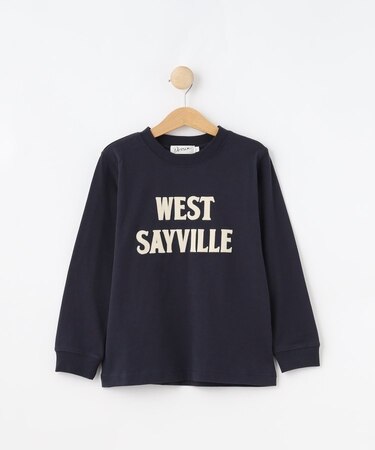 【リンクコーデ】ロゴアップリケロングスリーブTシャツ