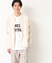 【洗える】ポンチスウェードカットブルゾン