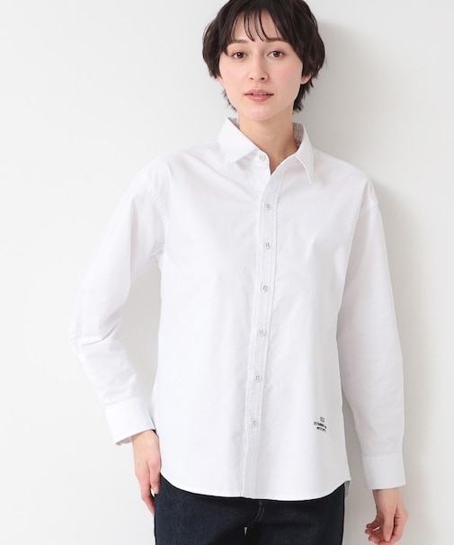 【ユニセックス】刺繍入りオックスシャツ
