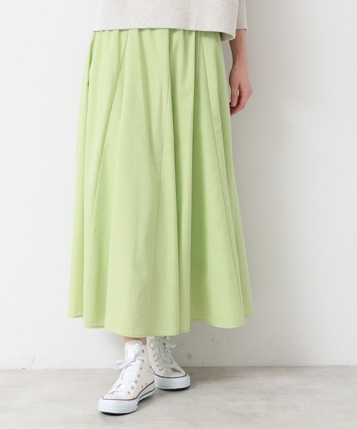 【5色展開・ウエストゴム・洗える】エアリーフレアスカート(XS~L)