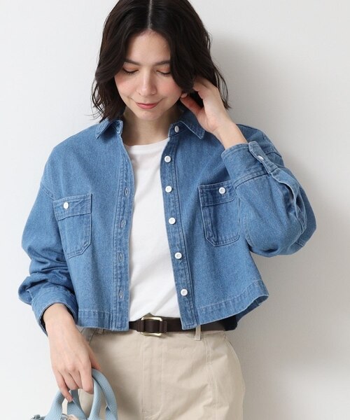 洗える】クロップドデニムジャケット｜デッサンの通販｜&mall（アンド