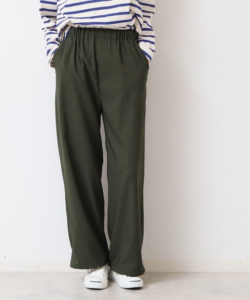 【ウエストゴム・洗える】裾ドロスト付きパンツ（S～L）