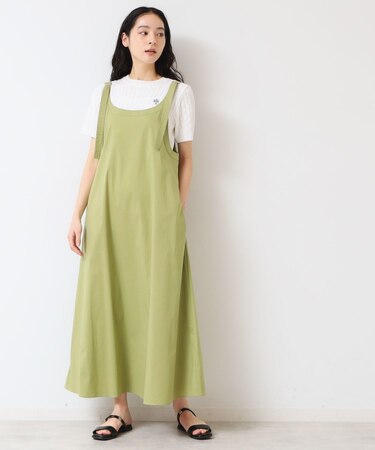 【洗える】ベルト付きキャミワンピース