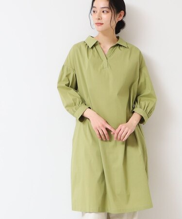 【洗える】シャツチュニックワンピース