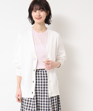 【洗える】オーバーシルエットVネックカーディガン