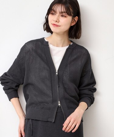 【セットアップ可能・洗える】コットンメッシュブルゾン