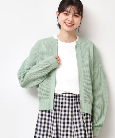 【セットアップ可能・洗える】コットンメッシュブルゾン