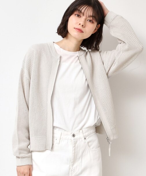 【セットアップ可能・洗える】コットンメッシュブルゾン