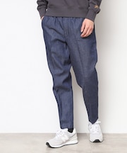 【ウエストゴム・洗える】綿麻デニムリラックスパンツ