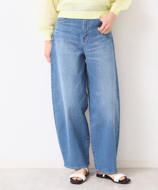 【洗える】デニムカーブパンツ
