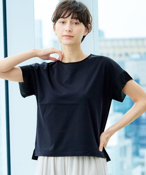 【シリーズ累計8万枚!選べる5サイズ/6色展開/洗える】美光沢カットソー【オンにもオフにもちょうどいい】