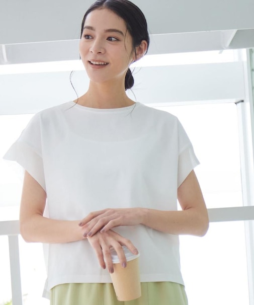 【シリーズ累計8万枚!選べる5サイズ/6色展開/洗える】美光沢カットソー【オンにもオフにもちょうどいい】