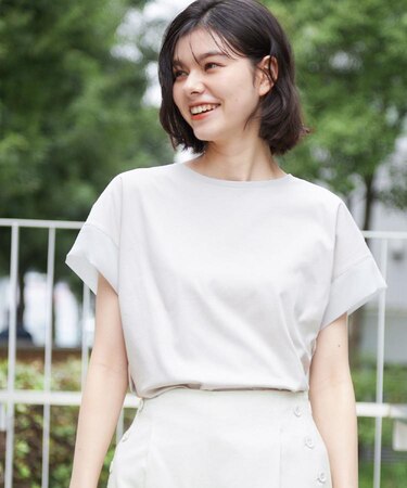 【シリーズ累計8万枚！選べる5サイズ/6色展開/洗える】美光沢カットソー【オンにもオフにもちょうどいい】