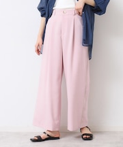 【セットアップ可能・洗える】タック入りワイドパンツ（S～L）