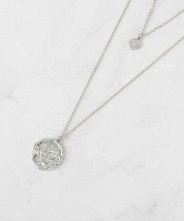 3wayコインモチーフ2連ネックレス