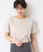 【接触冷感・洗える】美光沢カットソーゆったりシルエット