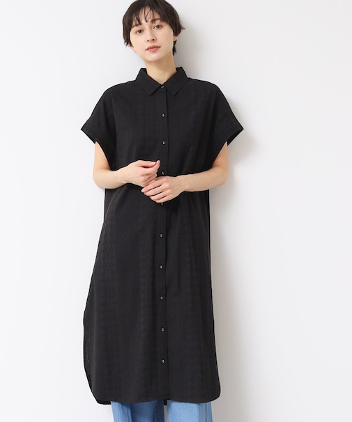 【インド刺繍・セットアップ可能・洗える】シャツワンピース