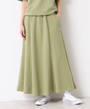 【セットアップ可能・ウエストゴム・洗える】ミニ裏毛フレアスカート