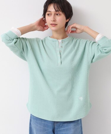 【洗える】ヘンリーネックカットソー