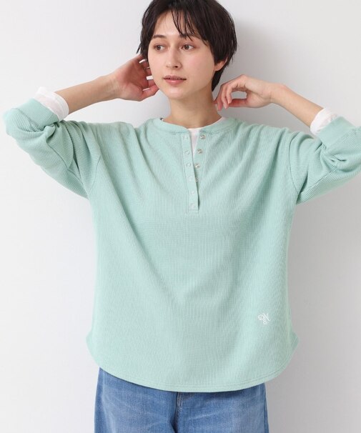 【洗える】ヘンリーネックカットソー