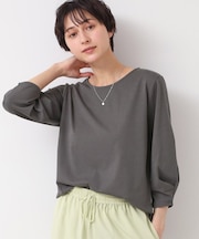 【接触冷感・UV・洗える】袖ニュアンスカットソー