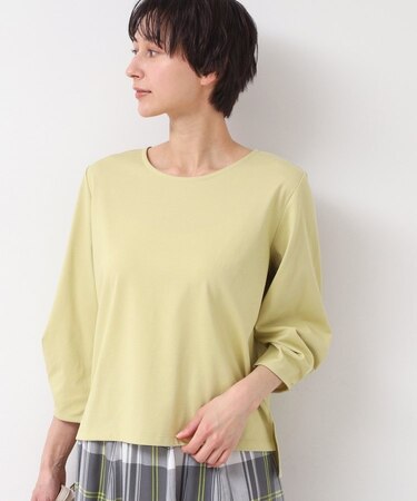 【接触冷感・UV・洗える】袖ニュアンスカットソー