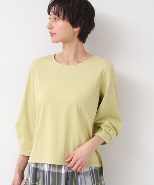 【接触冷感・UV・洗える】袖ニュアンスカットソー