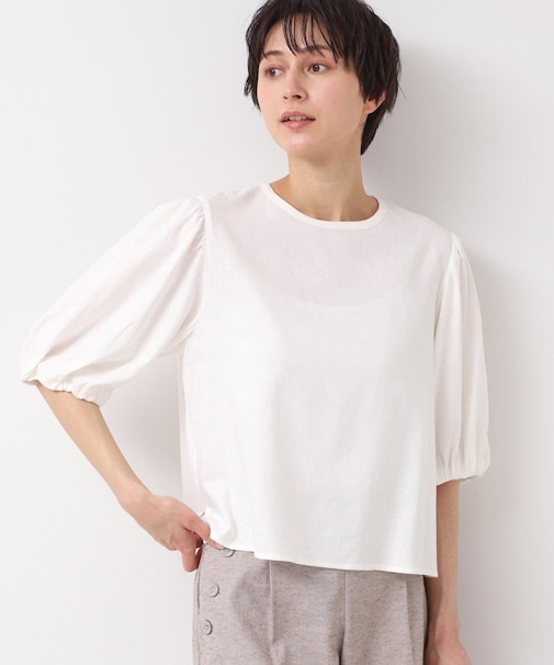 【洗える】パフスリーブブラウス（XS～L）