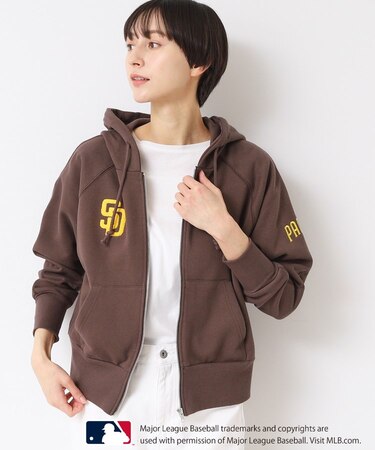 【ユニセックス】MLB/ロゴ入り吊り裏毛パーカ