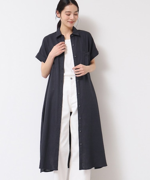 【洗える】シャツワンピース（S～L）