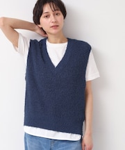 【洗える】シャギーベスト
