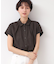 【洗える】シャツカラーフレンチスリーブブラウス（XS～L）