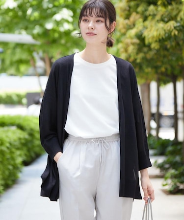 【接触冷感・洗える】ドルマンスリーブひんやりカーディガン(S~L)