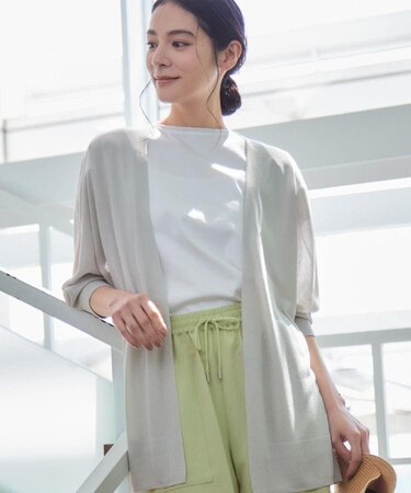 【接触冷感・洗える】ドルマンスリーブひんやりカーディガン（S～L）