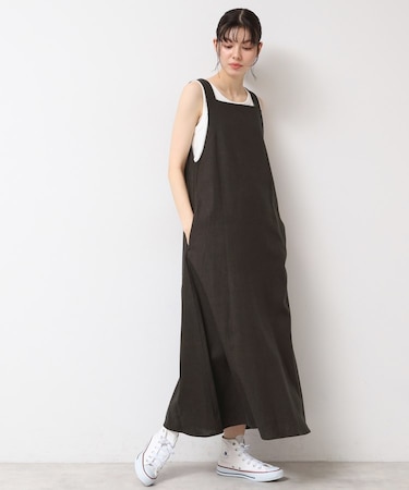 【洗える】テントラインジャンパースカート