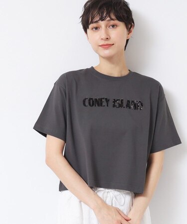 【洗える】スパンコールロゴTシャツ（XS～L）