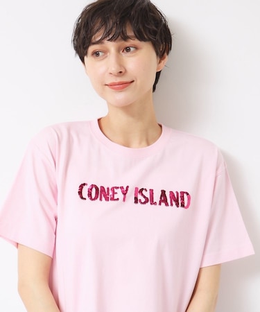 【洗える】スパンコールロゴTシャツ（XS～L）