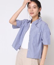 【洗える】クロップド丈シャツ（XS～L）