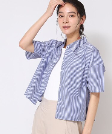 【洗える】クロップド丈シャツ（XS～L）