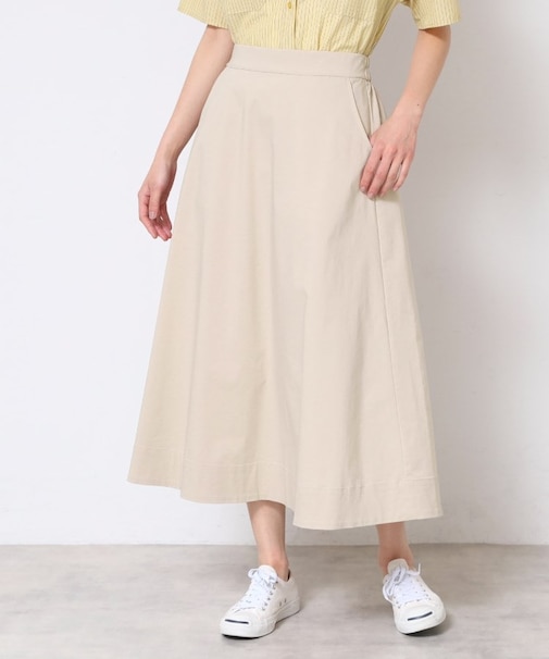 【洗える】Aラインストレッチスカート