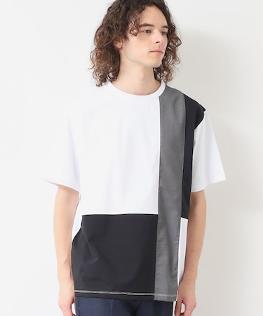 【洗える】ブロック切り替えTシャツ
