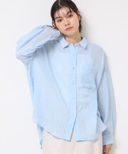 【洗える】シアーシャンブレーシャツ