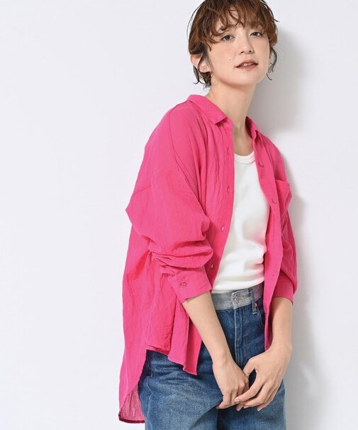 【洗える】シアーシャンブレーシャツ