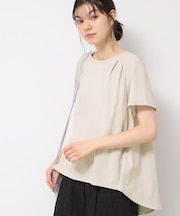 【洗える】バックプリーツデザインカットソー