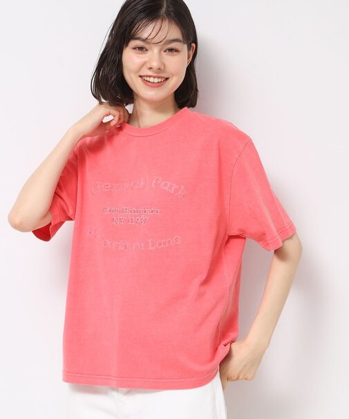 【ユニセックス・洗える】ピグメントロゴTシャツ