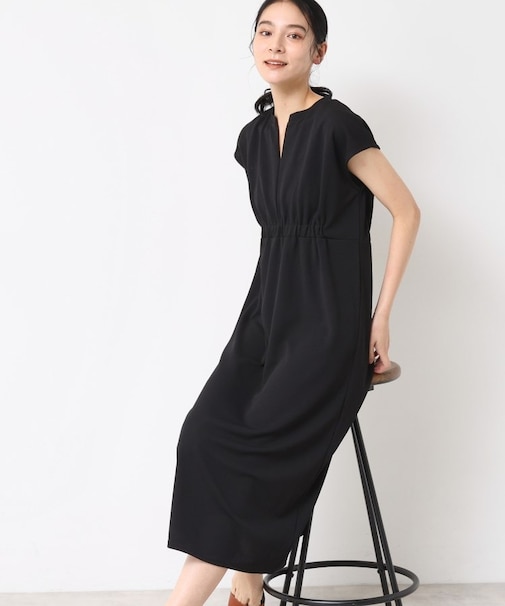 【洗える】カットジョーゼットリラクシーワンピース