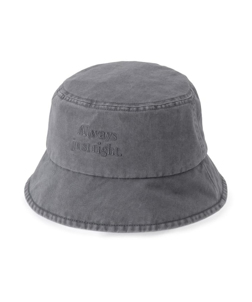 【ウォッシュ加工】ロゴ入りバケットハット