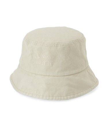 【ウォッシュ加工】ロゴ入りバケットハット